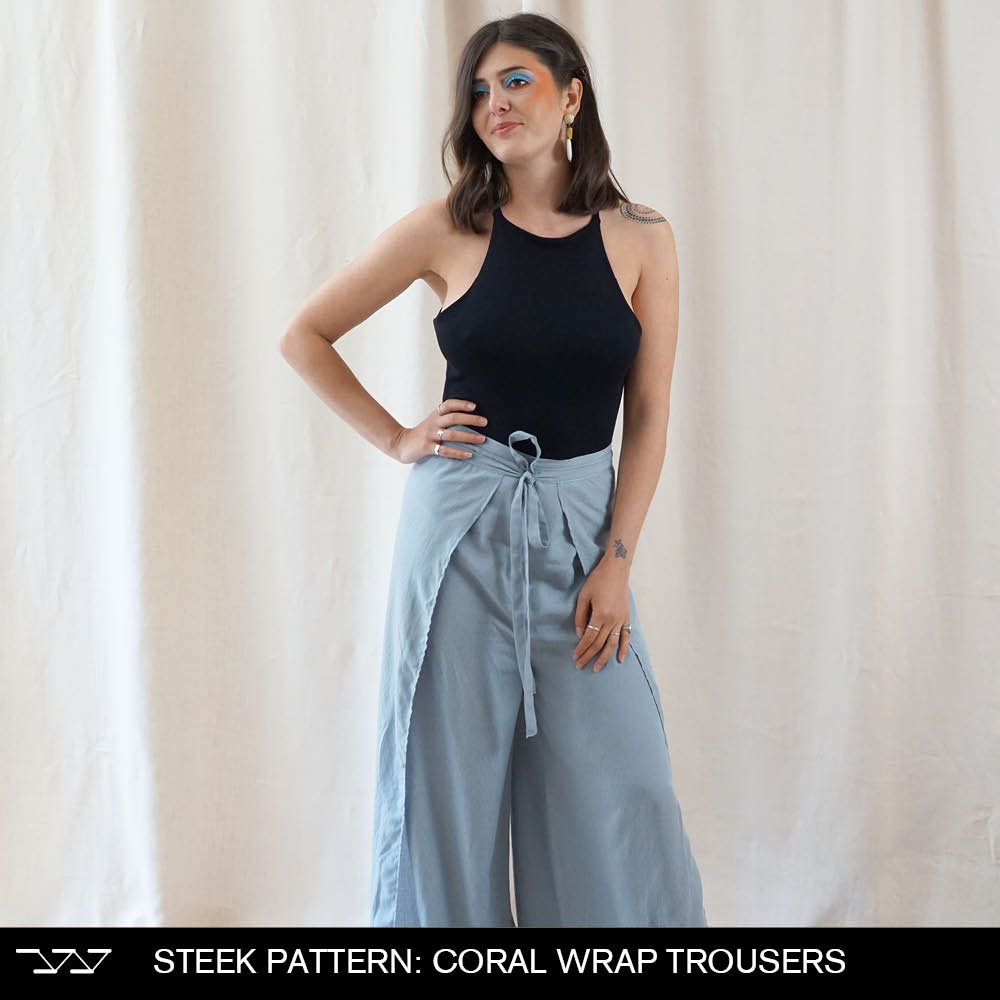 Steek Pattern: Coral Wrap Trousers (PDF)