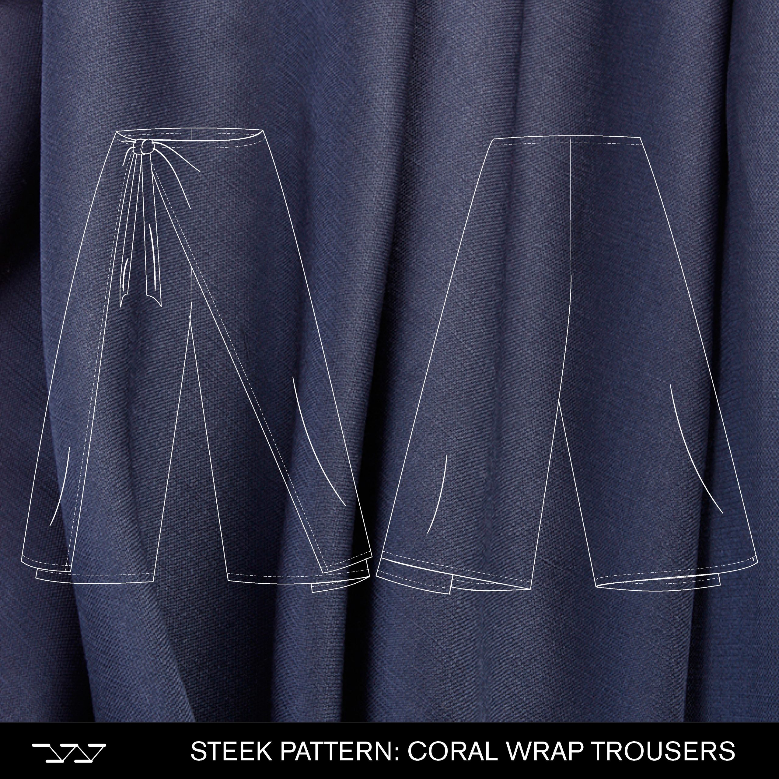 Steek Pattern: Coral Wrap Trousers (PDF) - Shop - De Steek