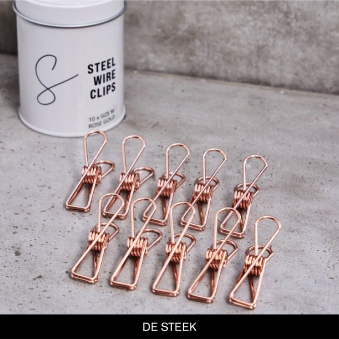 Steel Wire Clips - Rose gold