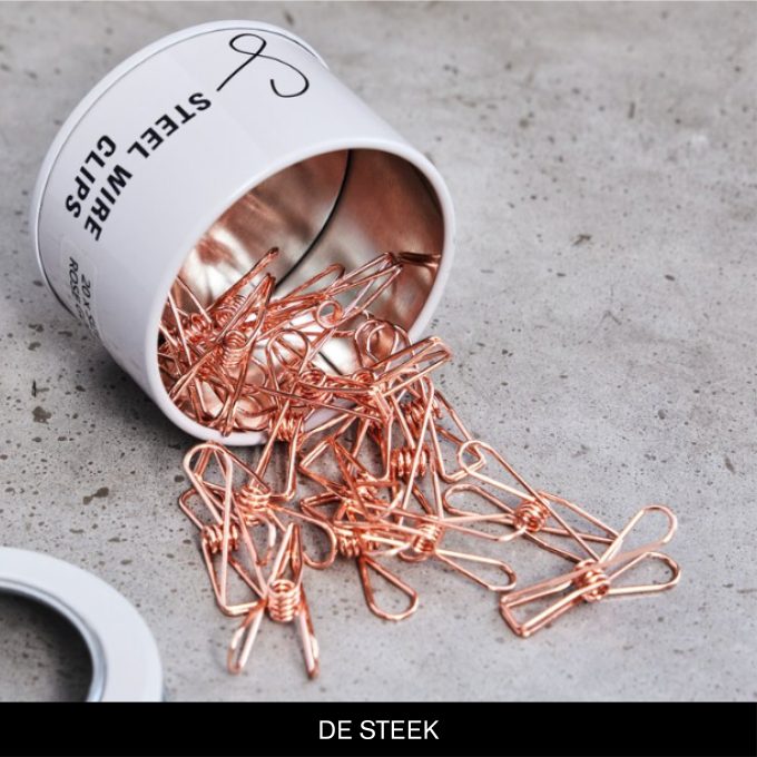 Steel Wire Clips - Rose gold
