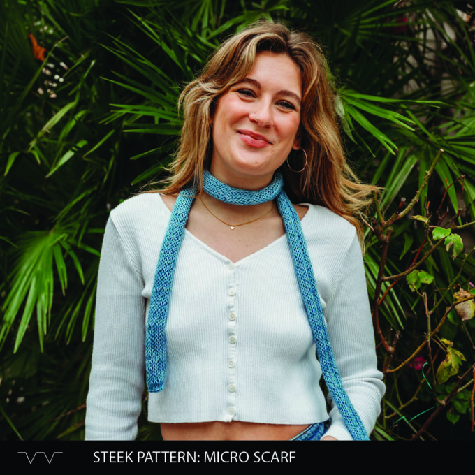 Steek Pattern: Knitted Micro Scarf (PDF)