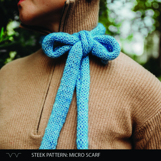 Steek Pattern: Knitted Micro Scarf (PDF)