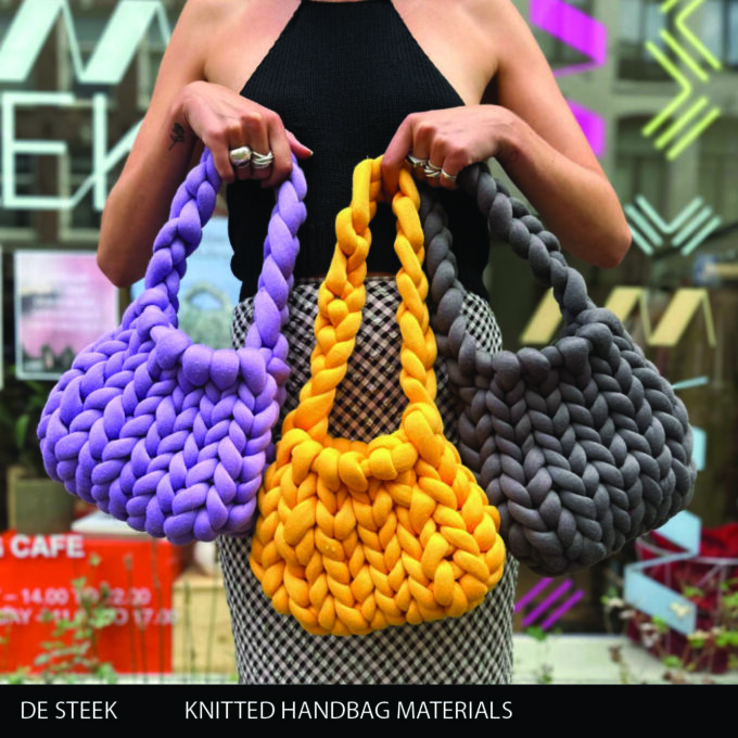 Hand-Knitted Bag Material